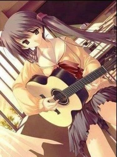 Guitar anime girl