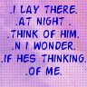 i lay there at night