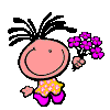 bubblegum girl with flower
