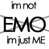 am not emo am just me