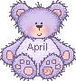 Cute April Teddy Bear