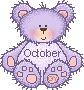 Cute October Teddy Bear