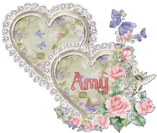 Amy - Diamond Heart Pink Roses