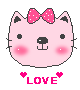 pink kitty love