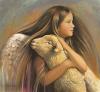 Angel with lamb