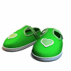 green shoes