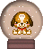 doggy in a snow globe