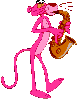pink panther with horn