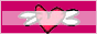 Pink heart blank banner