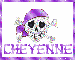 Purple Skull with Cheyenne
