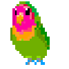 pixelated bird
