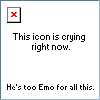 This Icon is crying right  now