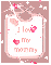 i love my mommy, pink bib