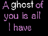 A ghost of you is all I have