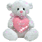 White Bear with Pink Heart