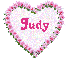Sparkling Pink Roses Heart -  Judy