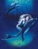 Mermaid with Dolphin-Sleeping in the Ocean