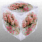 Pink Roses in Teapot in circle Cube- Steph