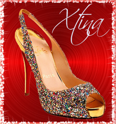 High Heel Rainbow Glitter Shoe- Xtina