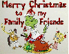 The Grinch, Cindy Lou & Max (glitter)- Merry Christmas to my Family & Friends