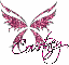 Courtney-dark pink butterfly