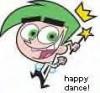 Cosmo's "happy dance"