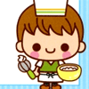 lil boy making cake