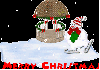 Ice Skating Snowman (snowfall effects)- Merry Christmas
