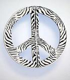 zebra peace sign