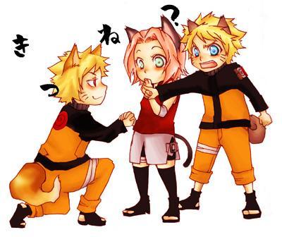 kyuubi x sakura x naruto (in Clipart)