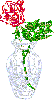 red rose in vase