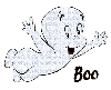 Casper the friendly ghost saying Boo
