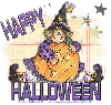 Happy Halloween Witch n Pumpkin