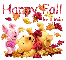 happy fall pooh and piglet