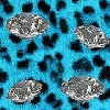 Blue Leopard Print And Diamonds