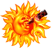 Sun drinking a coke