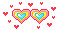colorful mini hearts