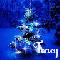 tracy's blue christmas tree