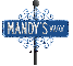 blue street sign mandy's WAY