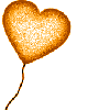 orange heart balloon