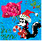 SKUNK WITH ROSE