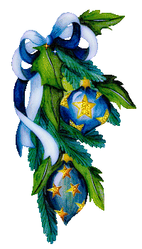blue ornaments