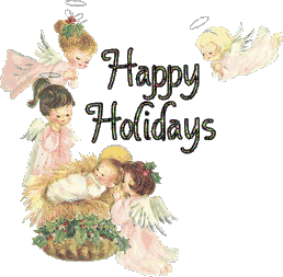 happy holidays angles