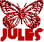 Jules Red Butterfly