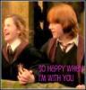 Ron Hermione happy together