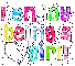 I enjoy being a girl colorful text glitter & animated