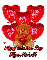 Valentine Michelle bear with hearts