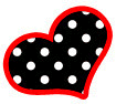 polka dots heart