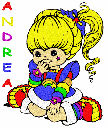 Andrea with Rainbow Bright