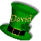 ST PATTYS HAT WITH NAME DAVID